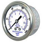 PIC 302LFW-254F - 2.5" Dial - 0-160 psi/kPa+bar Pressure Gauge