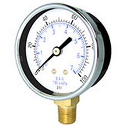 Utility bourdon tube pressure gauges described and option to buy gauges