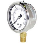 PIC 211D-254F - 2.5" Dial - 0-160 psi Pressure Gauge  - Adjustable Pointer
