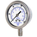 PIC 301LFW-254C - 2.5" Dial - 0-30 psi/kPa+bar Pressure Gauge