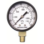 MARSH EJ0042MI - 1.5" Dial - 0-30 psi/kPa Pressure Gauge